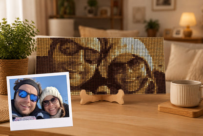 DIY wooden mosaic, with your photo 