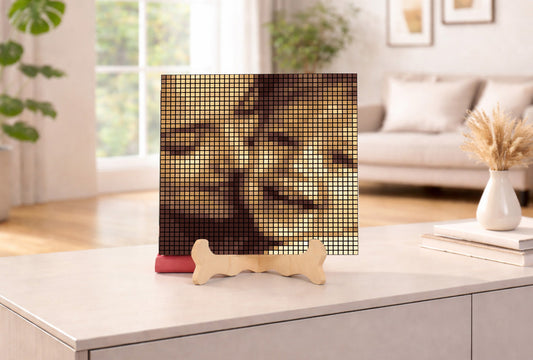Mosaico personalizzato 2 volti 28x28cm