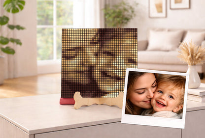 DIY wooden mosaic, with your photo 