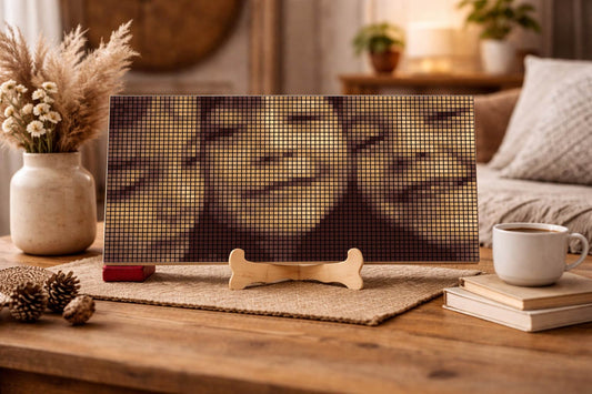 Mosaico personalizzato 3 volti 28x56cm
