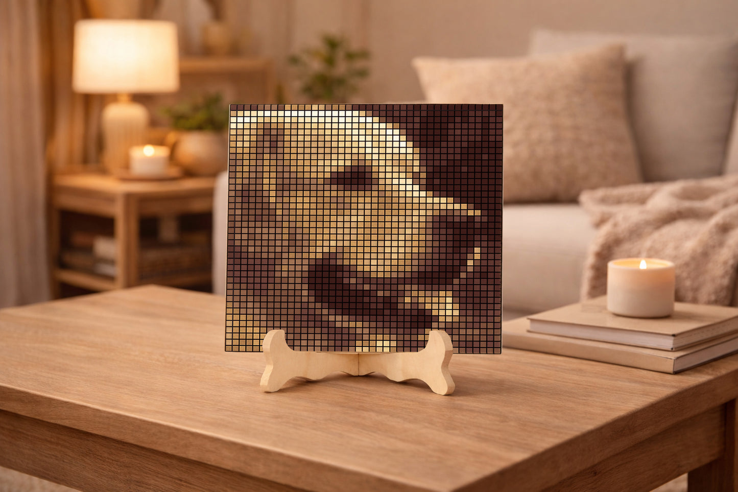 DIY wooden mosaic, with your photo 
