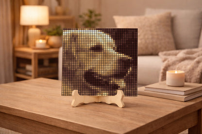 DIY wooden mosaic, with your photo 