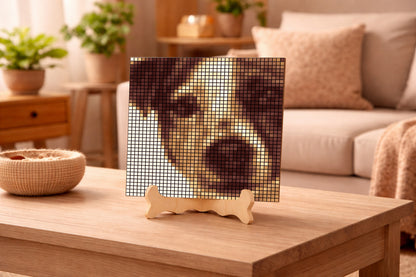 DIY wooden mosaic, with your photo 